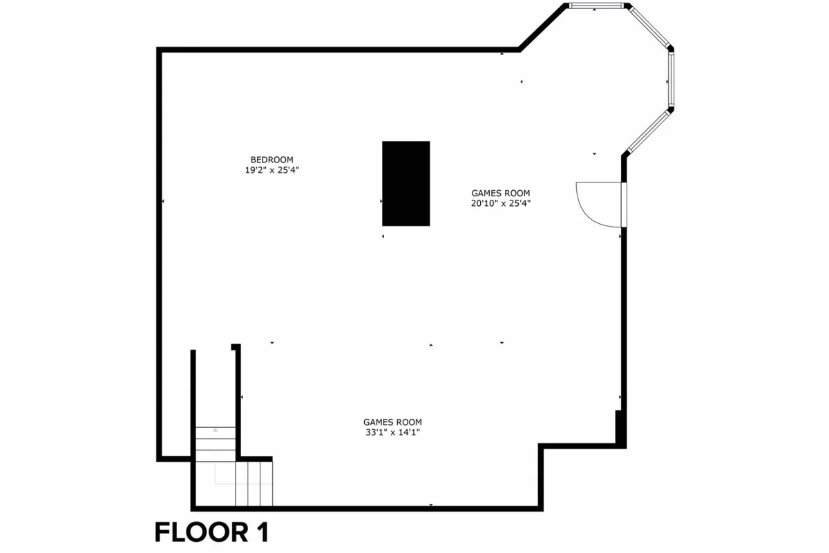 A versatile space that combines a games room and a bedroom setup, illustrating a relaxed environment for both socializing and sleeping. The area is open and functional, perfect for larger groups or families needing flexible sleeping arrangements.